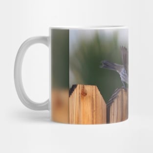 Female House Finch on Wooden Fence Digital Art Mug